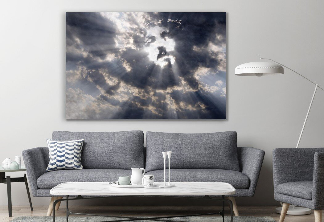 The Face Of Christ in The Sky Religious Jesus Christ Canvas Prints