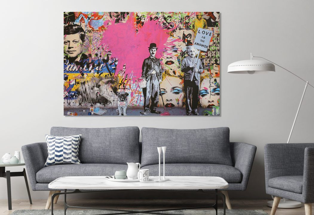 Love is the answer BANKSY Graffiti Canvas Print Wall Art