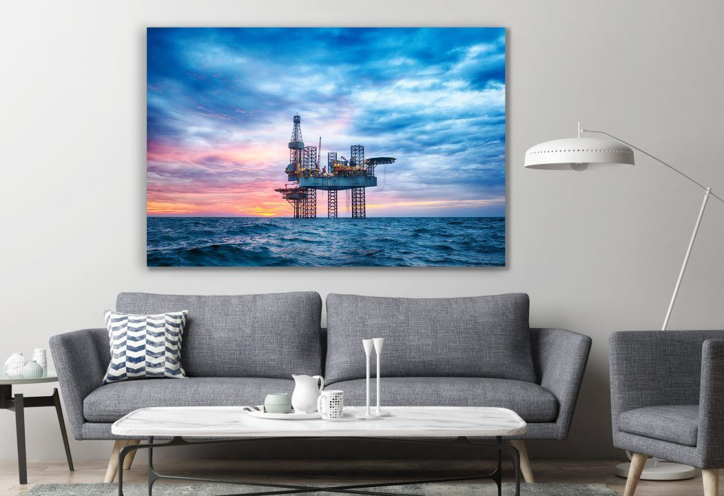 Oil Rig Platform Offshore Platform Canvas Print Wall