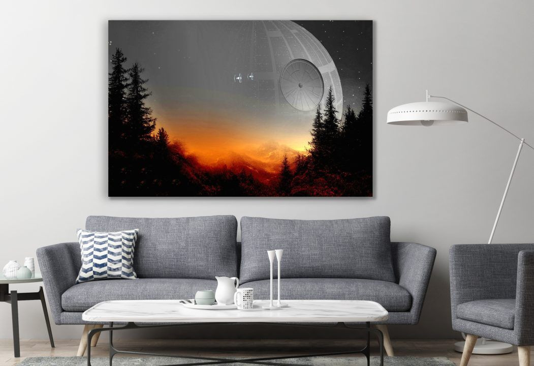 Space Wars Galaxy Planet Destroyer Canvas Print Wall Art