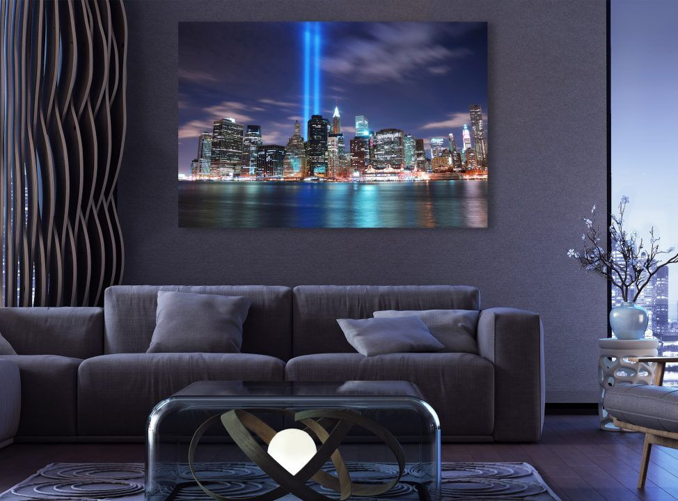 New York Anniversary Skyline Downtown Canvas Prints