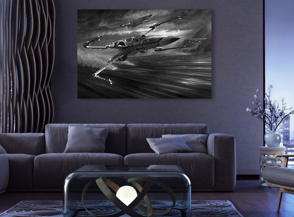 Space Wars Galaxy Travelers Speed of Light Canvas Print Wall Art