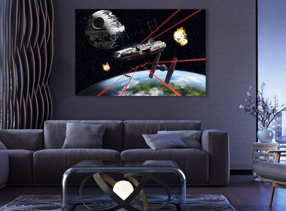 Galaxy Wars Galaxy Warships Destroyers Canvas Print Wall Art