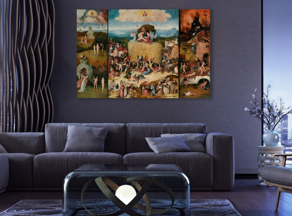 The Haywain Triptych by Hieronymus Bosch Reproduction Canvas Prints