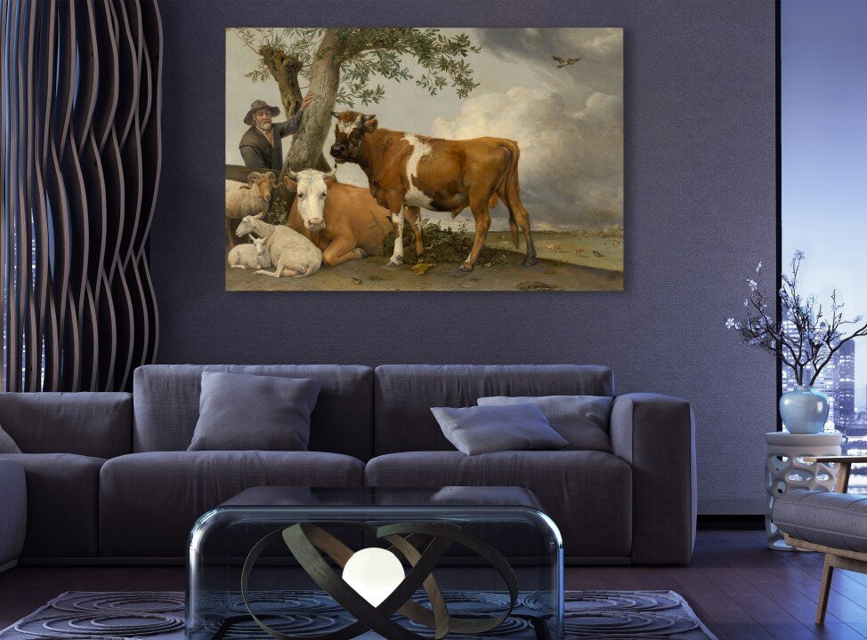 The Young Bull Paulus Potter 1647 Canvas Print Wall Art