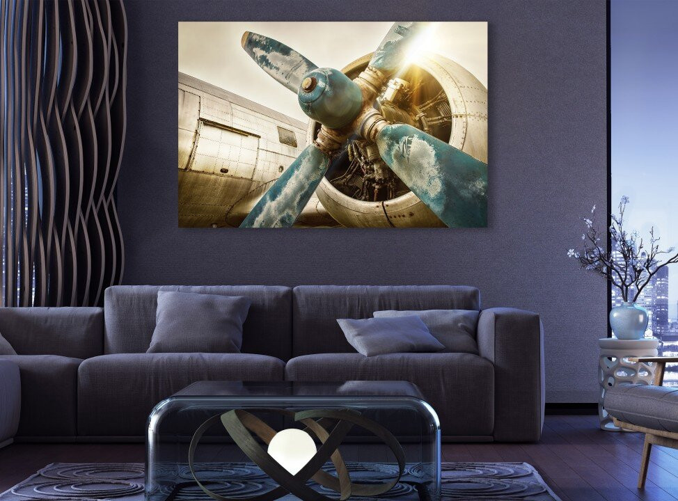 Vintage Airplane Propeller World War 2 Canvas Print Wall Art