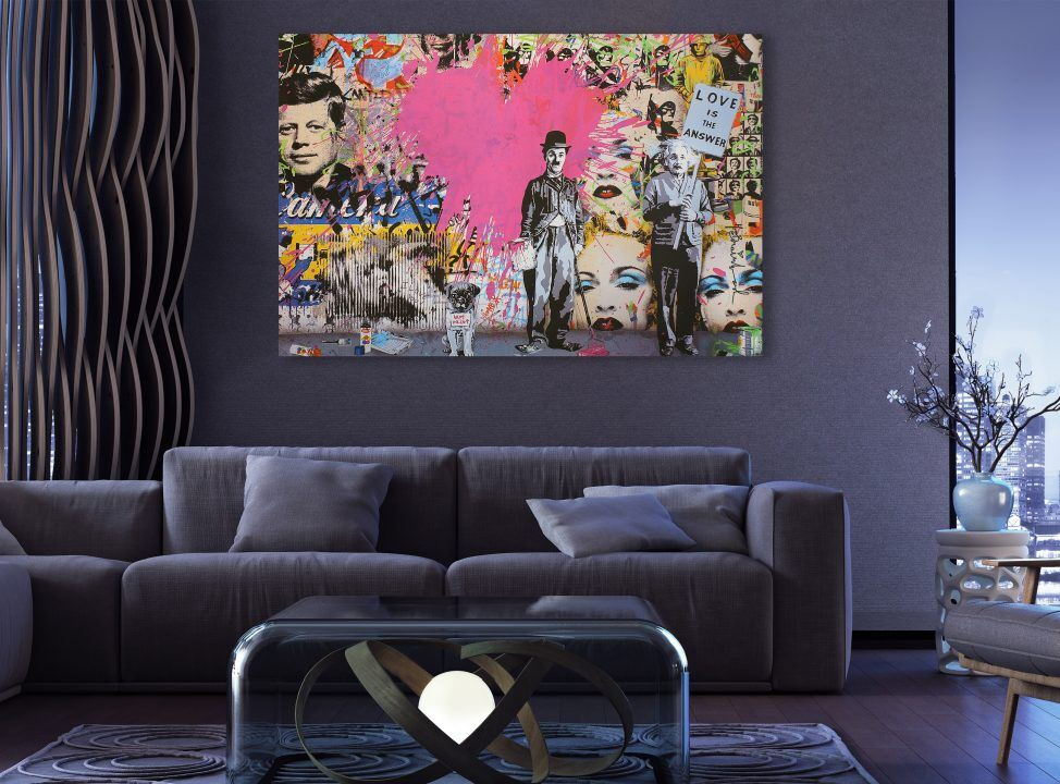 Love is the answer BANKSY Graffiti Canvas Print Wall Art