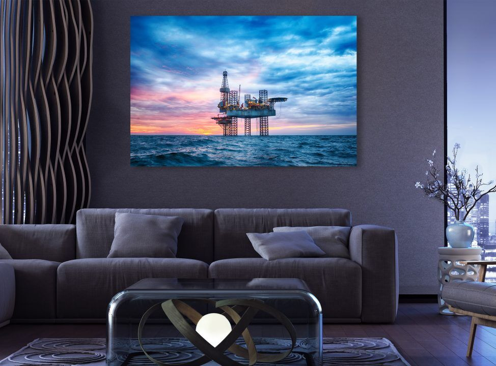 Oil Rig Platform Offshore Platform Canvas Print Wall