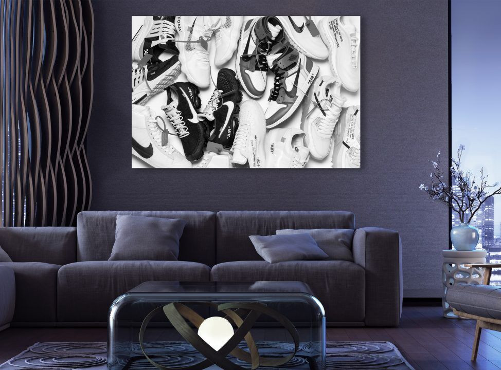 White Air Sneakers Classic Shoes Sport Canvas Prints Wall Art