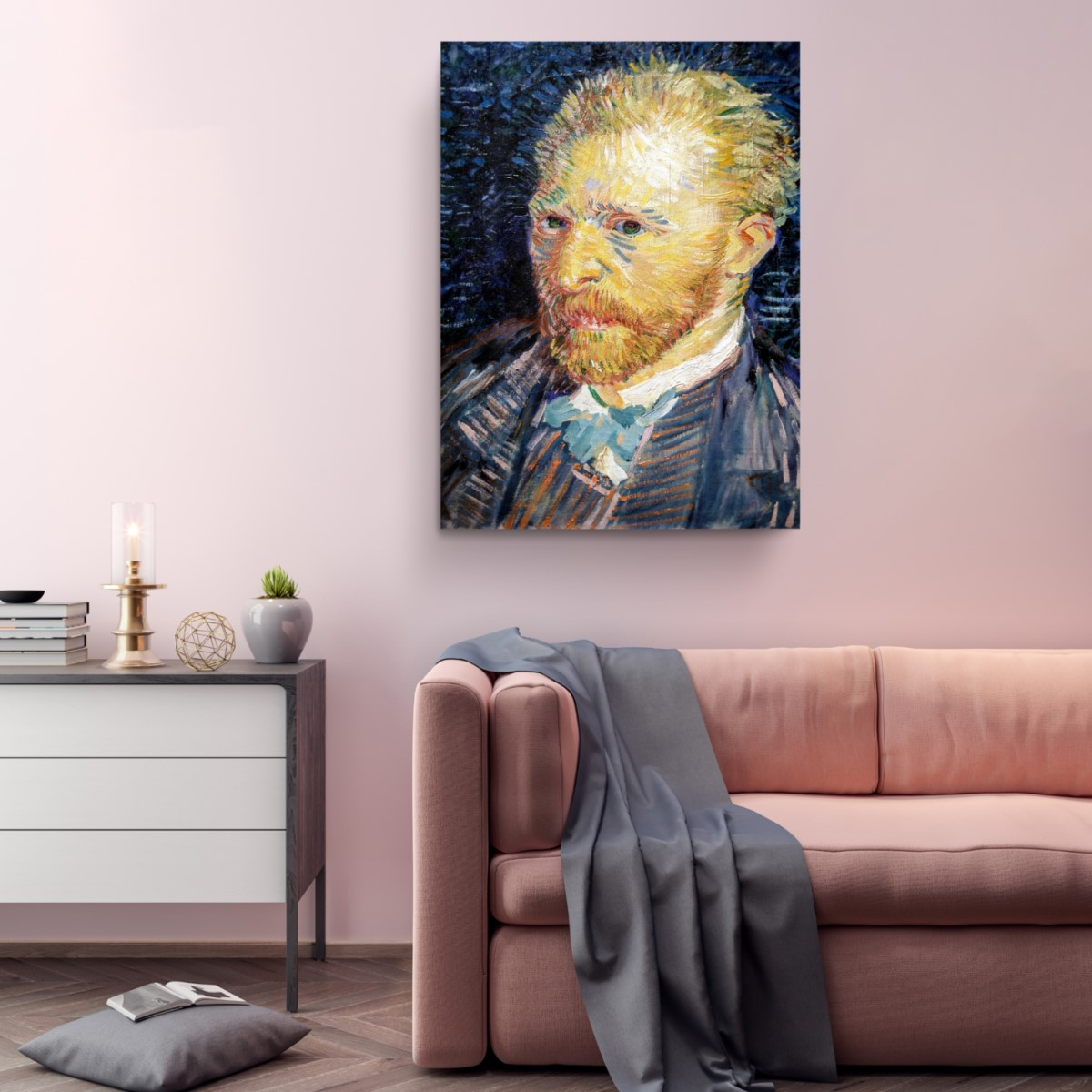 Self Portrait 1887 Reproduction Color Canvas Print Wall Art