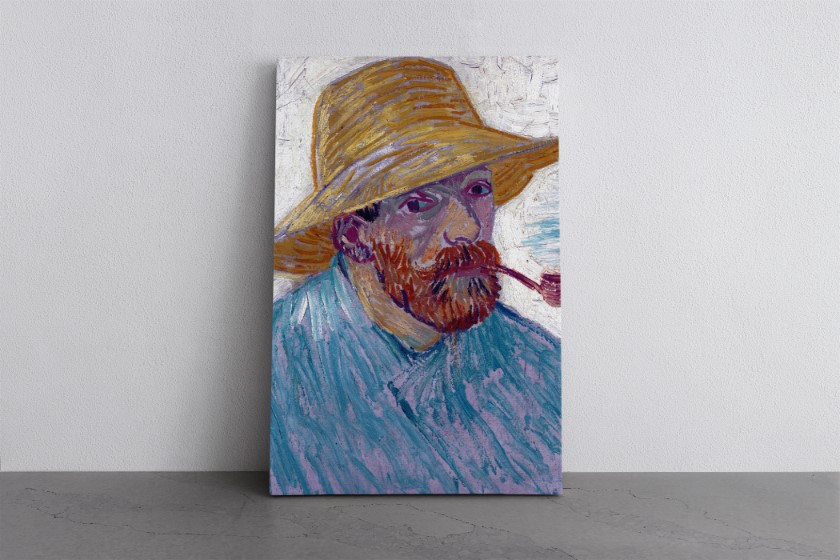 Self Portrait 1888 Wearing a Hat Canvas Print Wall Art
