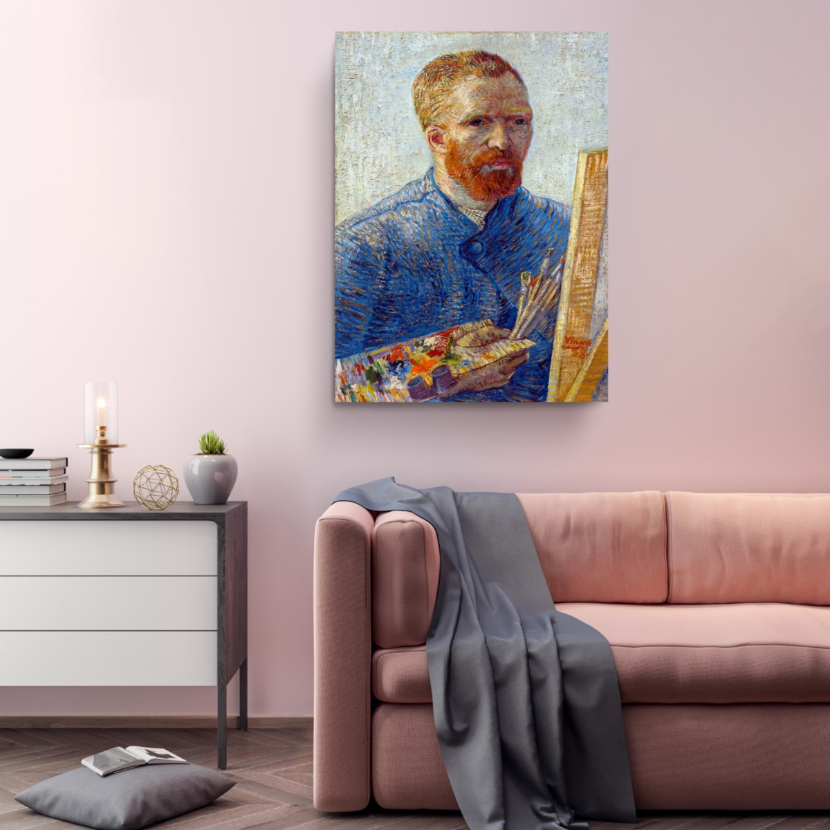 Self Portrait As an Artist 1888 Canvas Print Wall Art