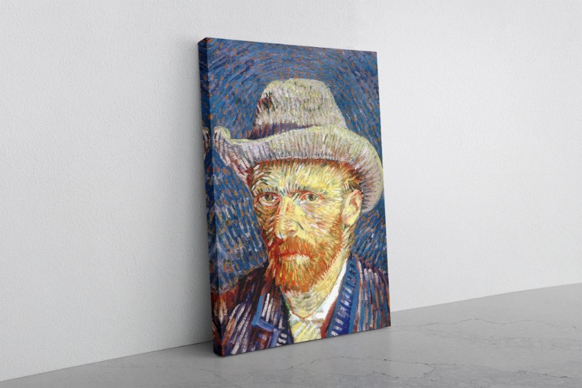 Self Portrait with Felt Hat Canvas Print Wall Art