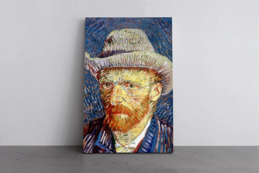 Self Portrait with Felt Hat Canvas Print Wall Art