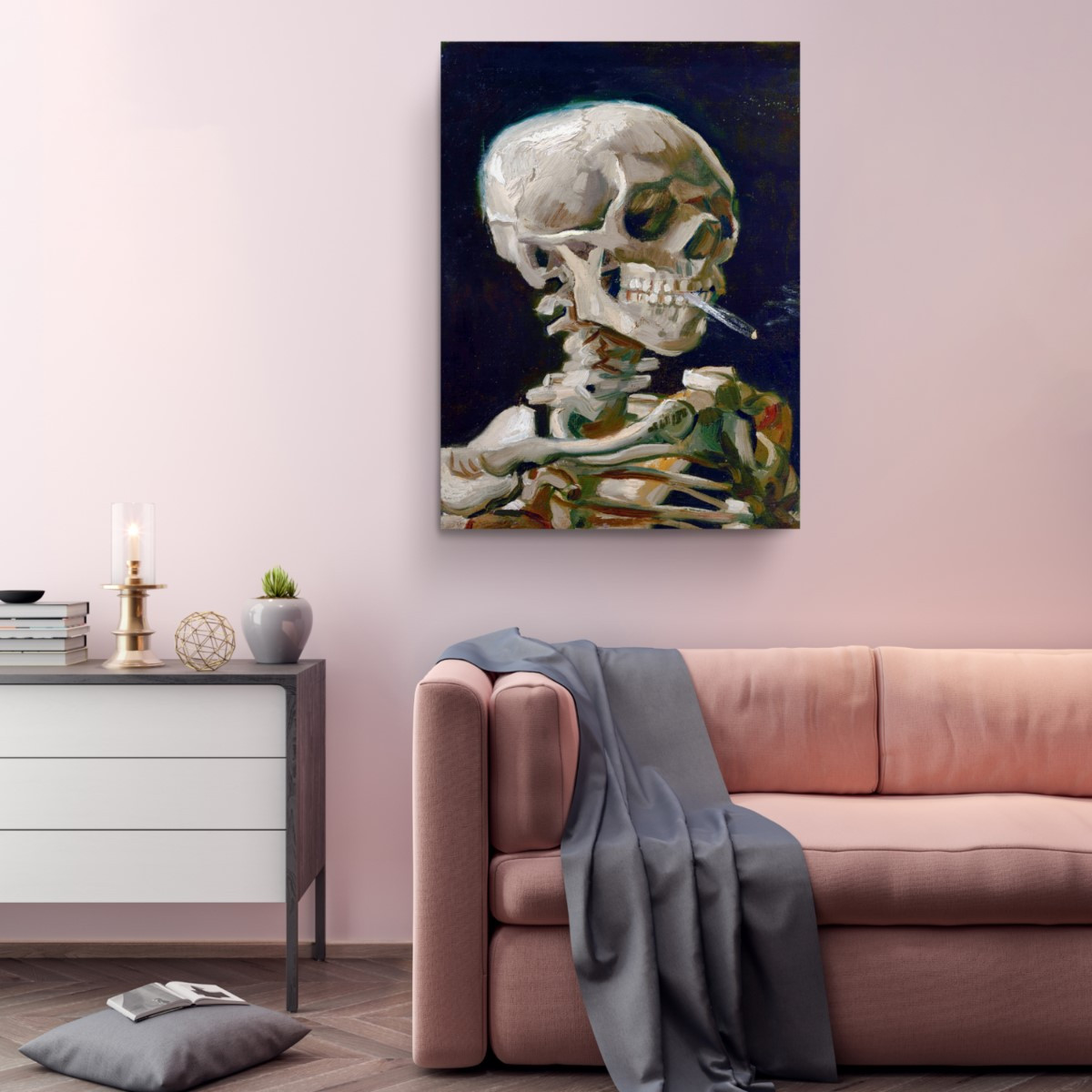 The Skull Reproduction Canvas Print Wall Art Van Gogh
