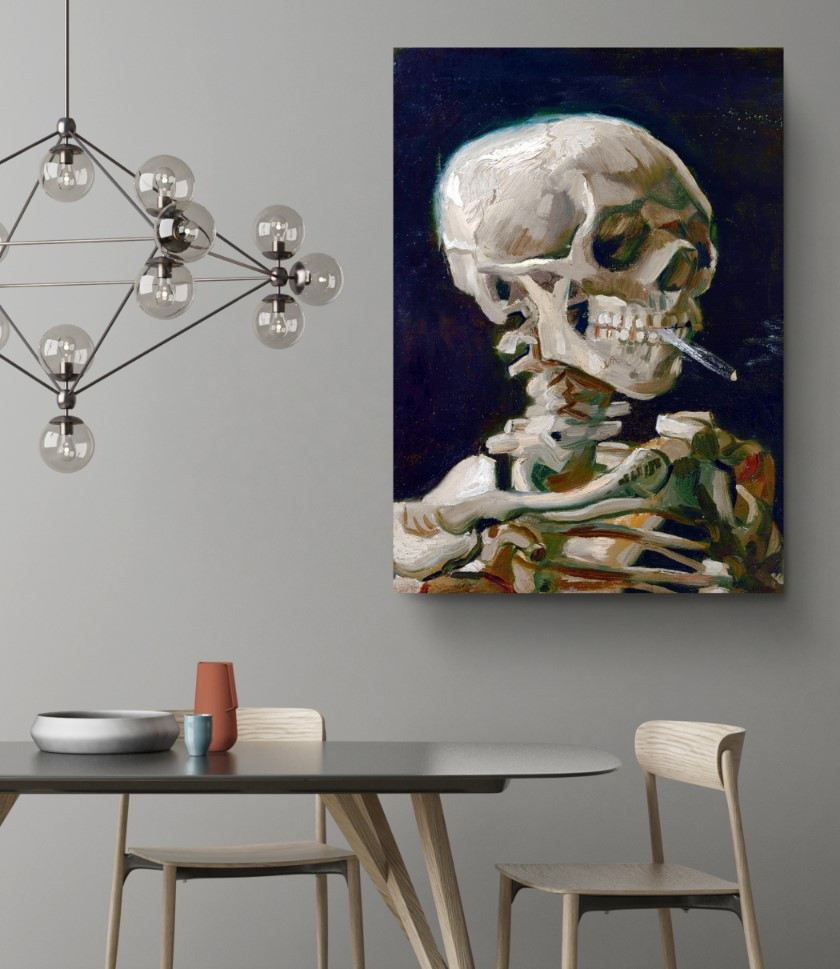 The Skull Reproduction Canvas Print Wall Art Van Gogh