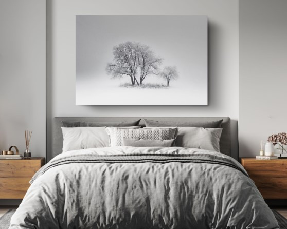Snowy Tree Natural Art Canvas Print Wall Art Home Decoration