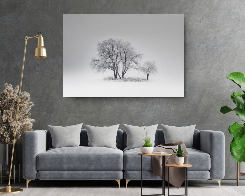 Snowy Tree Natural Art Canvas Print Wall Art Home Decoration