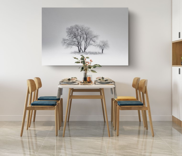 Snowy Tree Natural Art Canvas Print Wall Art Home Decoration