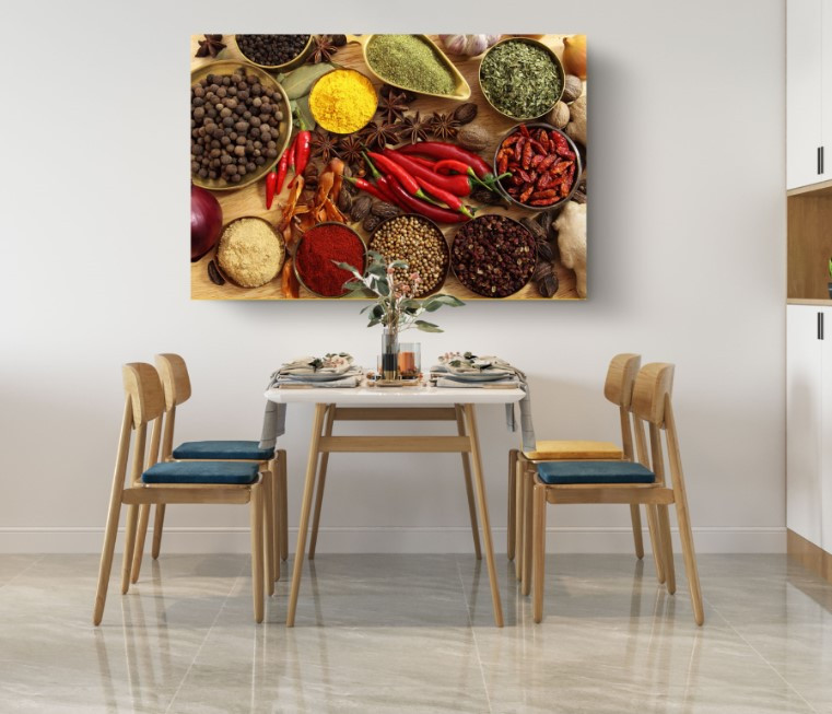 Spices Seasonings Peppers Kitchen Art Canvas Print Wall Art Home Decoration