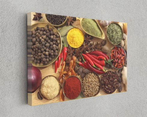 Spices Seasonings Peppers Kitchen Art Canvas Print Wall Art Home Decoration