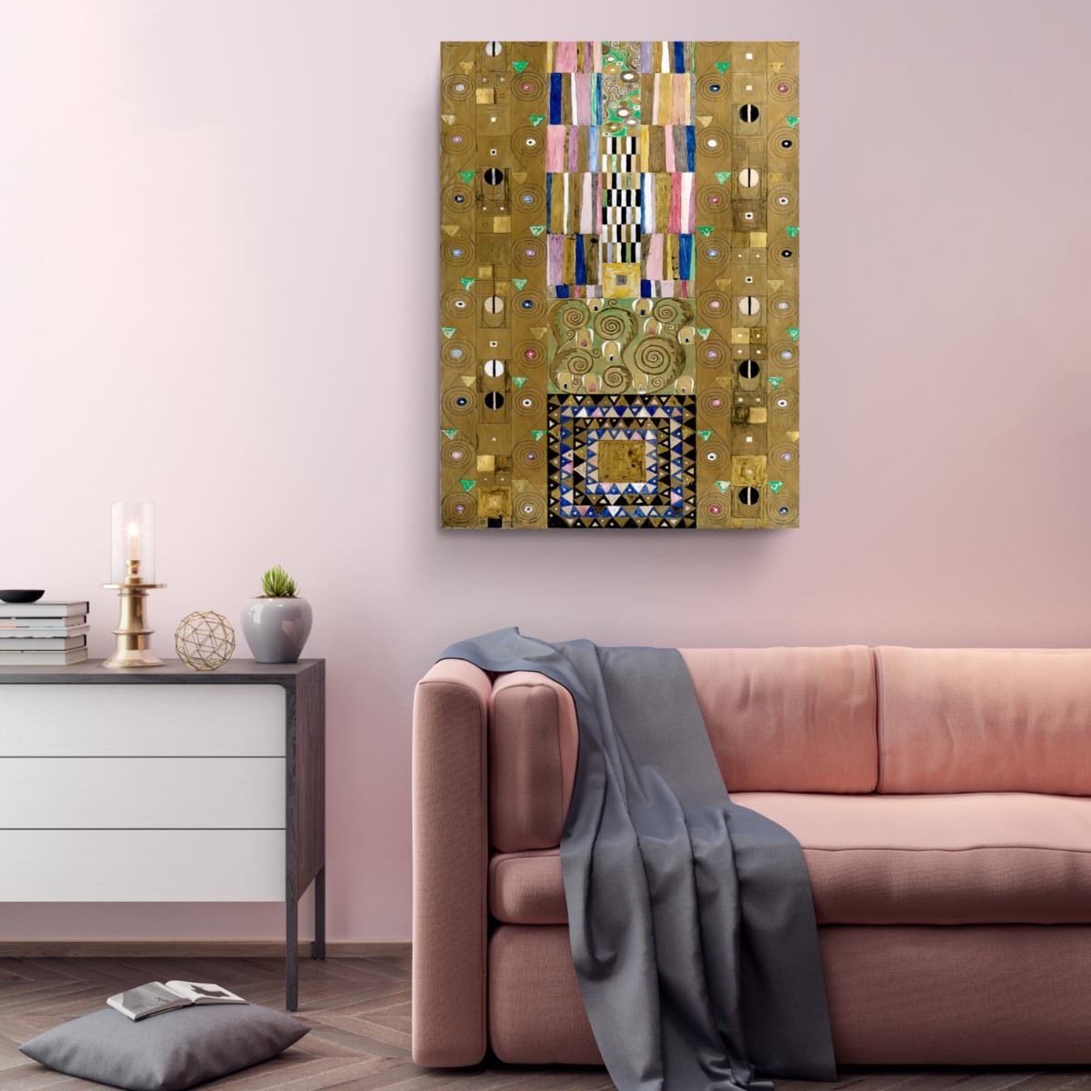 Stoclet Frieze Reproduction Canvas Print Wall Art Gustav Klimt