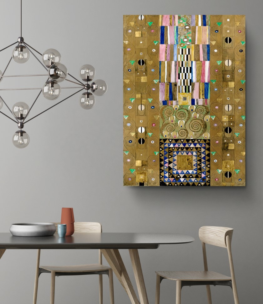 Stoclet Frieze Reproduction Canvas Print Wall Art Gustav Klimt