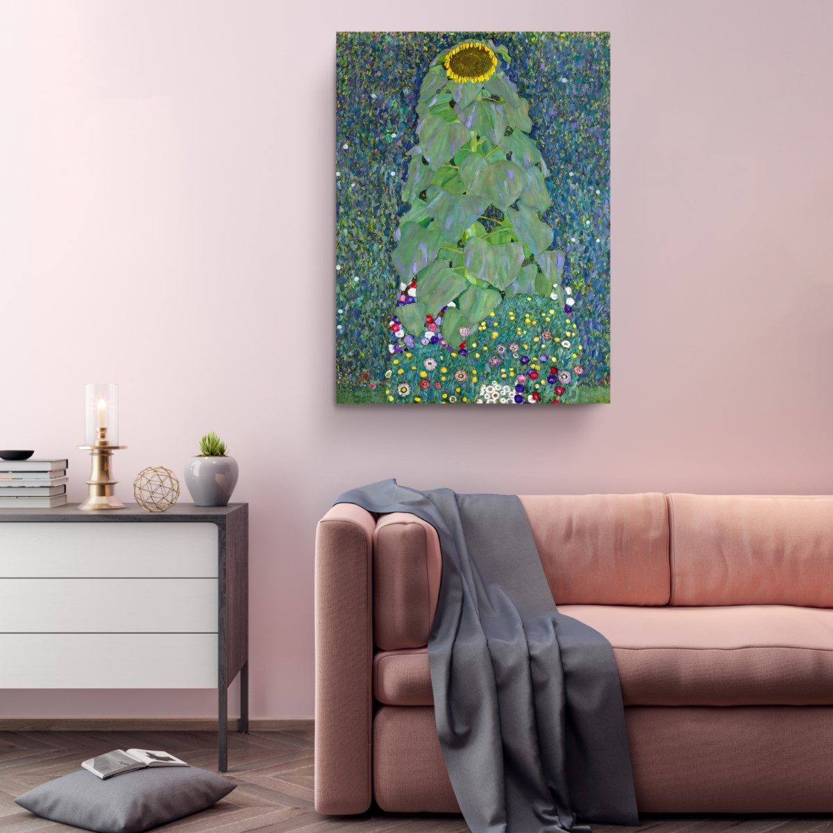 Sunflower Reproduction Canvas Print Wall Art Gustav Klimt