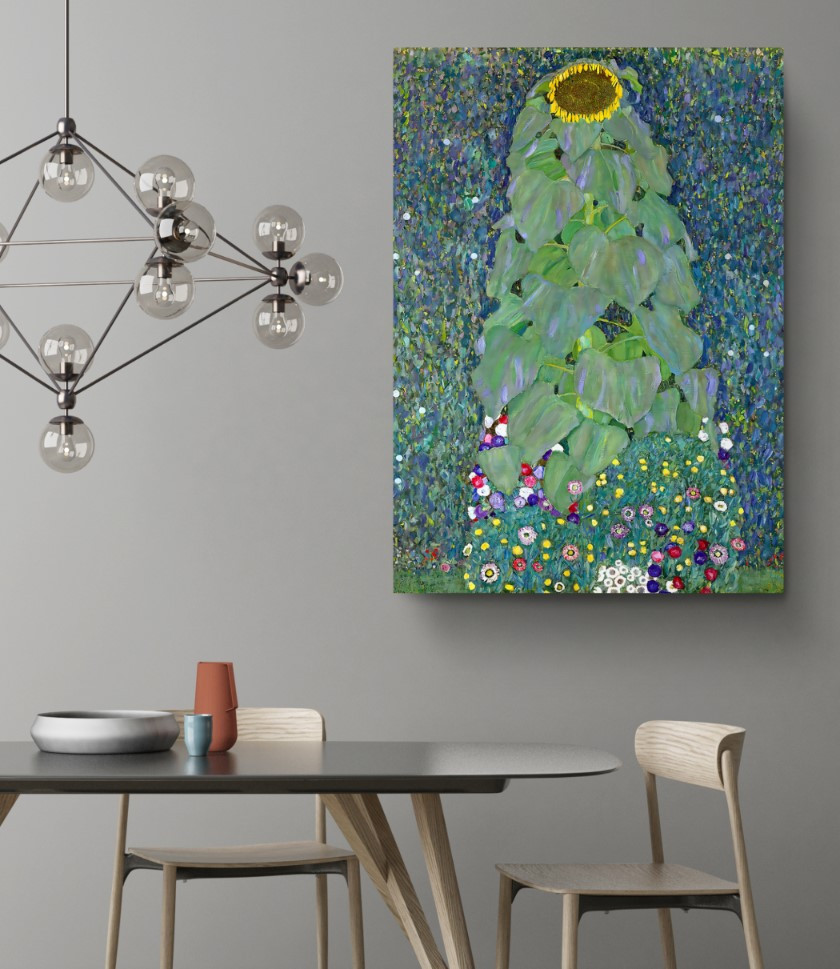 Sunflower Reproduction Canvas Print Wall Art Gustav Klimt