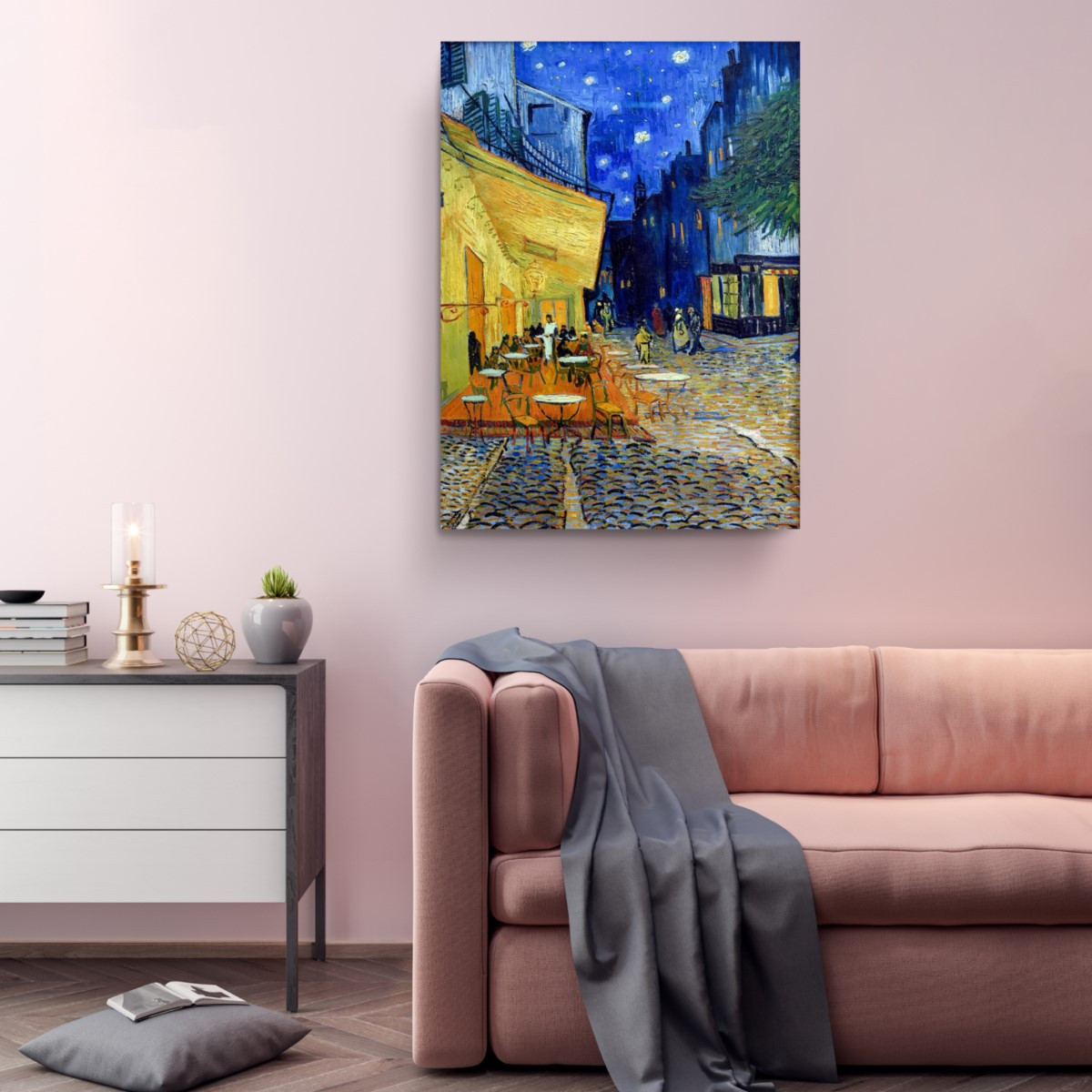 The Cafe Terrace Forum Arles at Night Canvas Print Wall Art