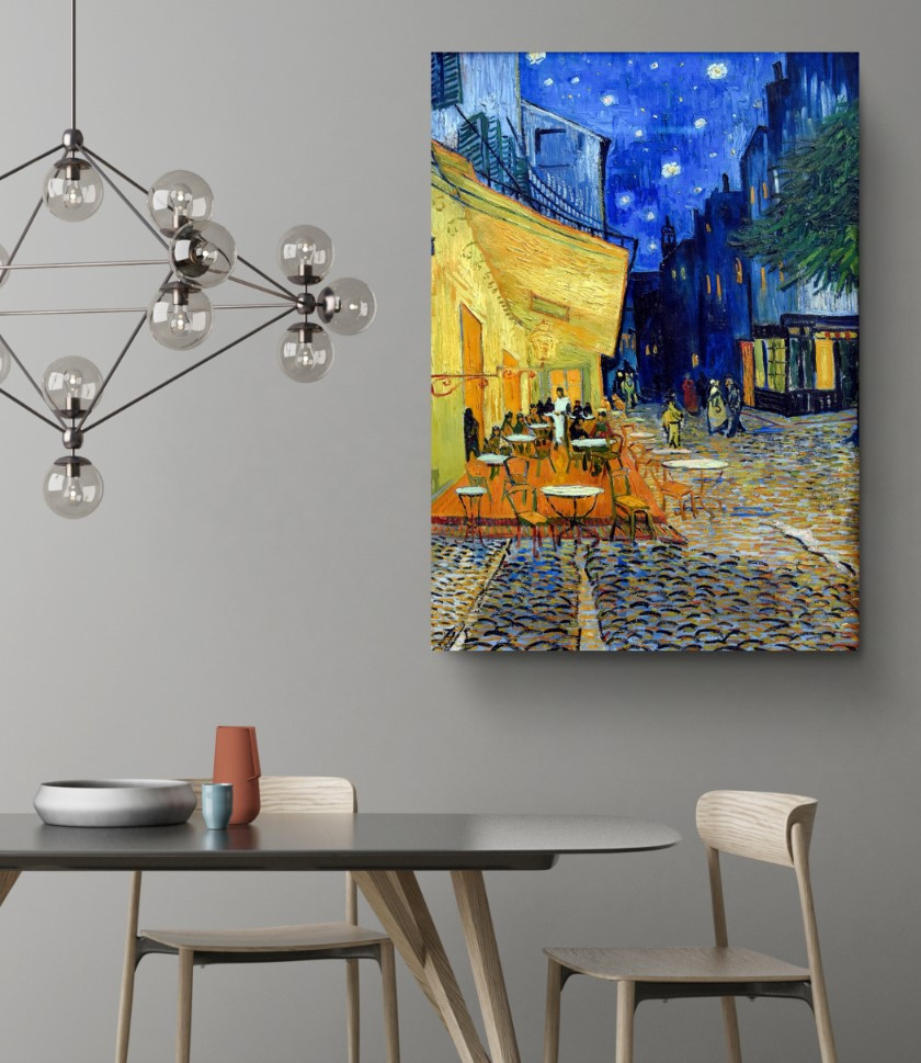 The Cafe Terrace Forum Arles at Night Canvas Print Wall Art