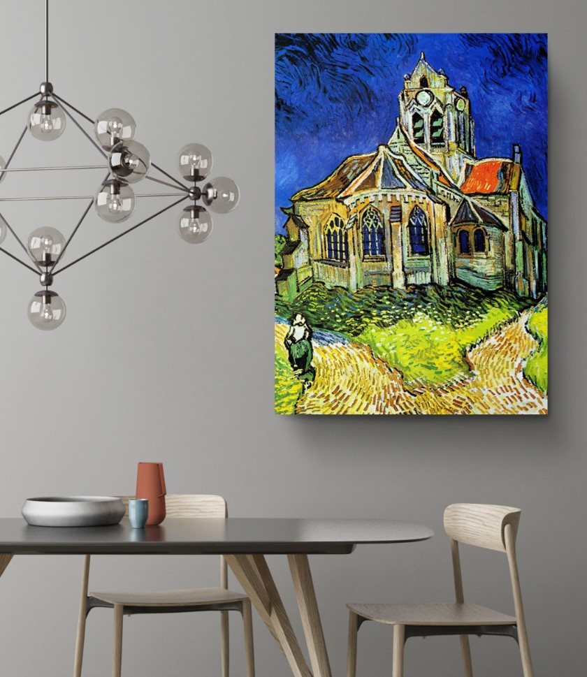 The Church at Auvers Sur Oise 1890 Canvas Print Wall Art
