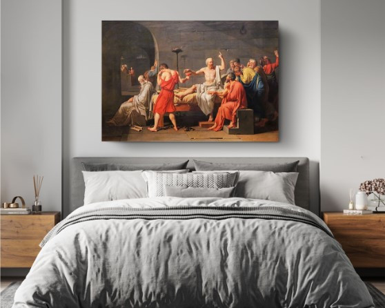 The Death of Socrates Jacques Louis David 1787 Canvas Prints