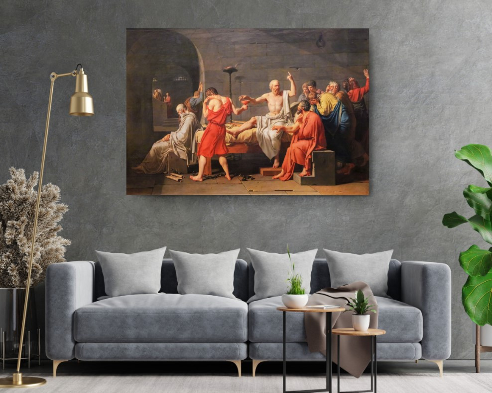 The Death of Socrates Jacques Louis David 1787 Canvas Prints