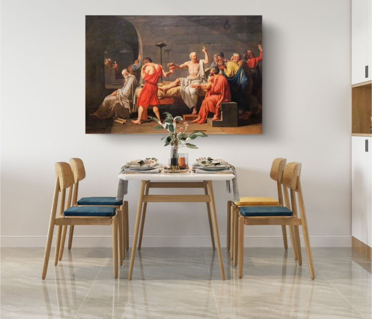The Death of Socrates Jacques Louis David 1787 Canvas Prints