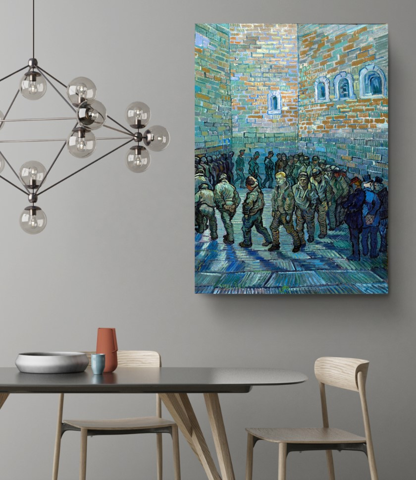 The Exercise Yard or The Convict Prison 1890 Canvas Print Wall Art