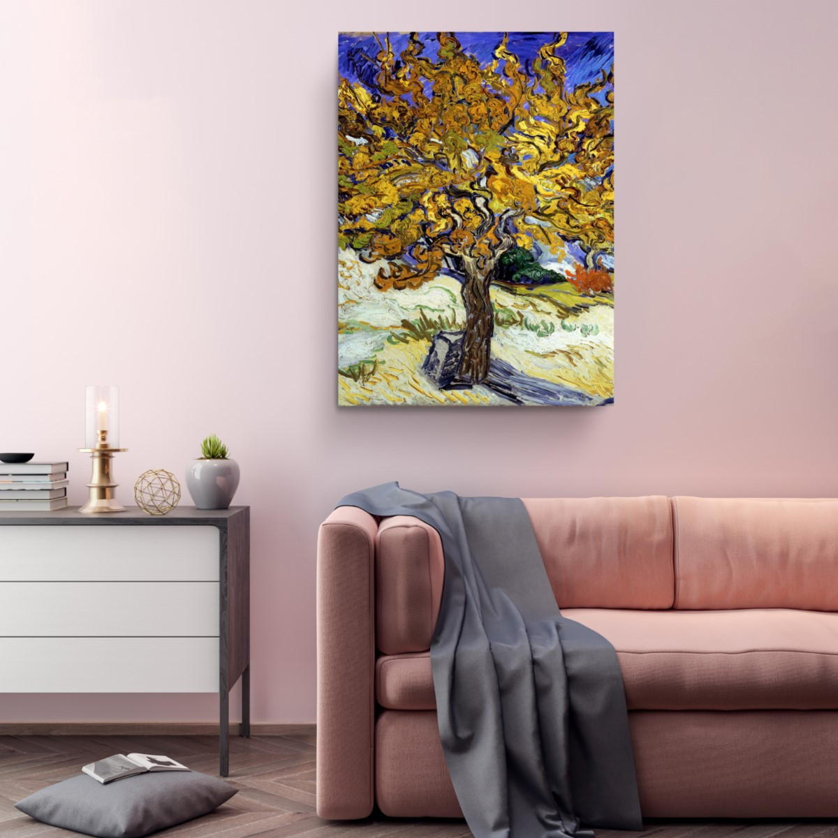 The Mulberry Tree in Autumn 1889 Canvas Print Wall Art