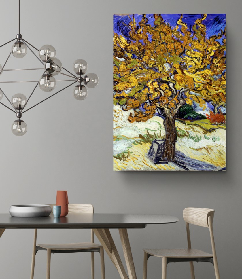 The Mulberry Tree in Autumn 1889 Canvas Print Wall Art