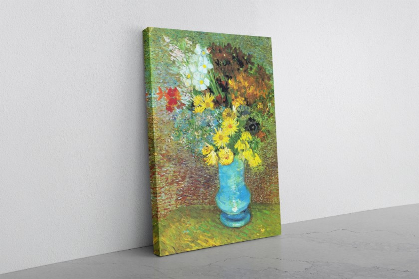Vase With Anemone Reproduction Vincent Van Gogh Canvas Print Wall Art