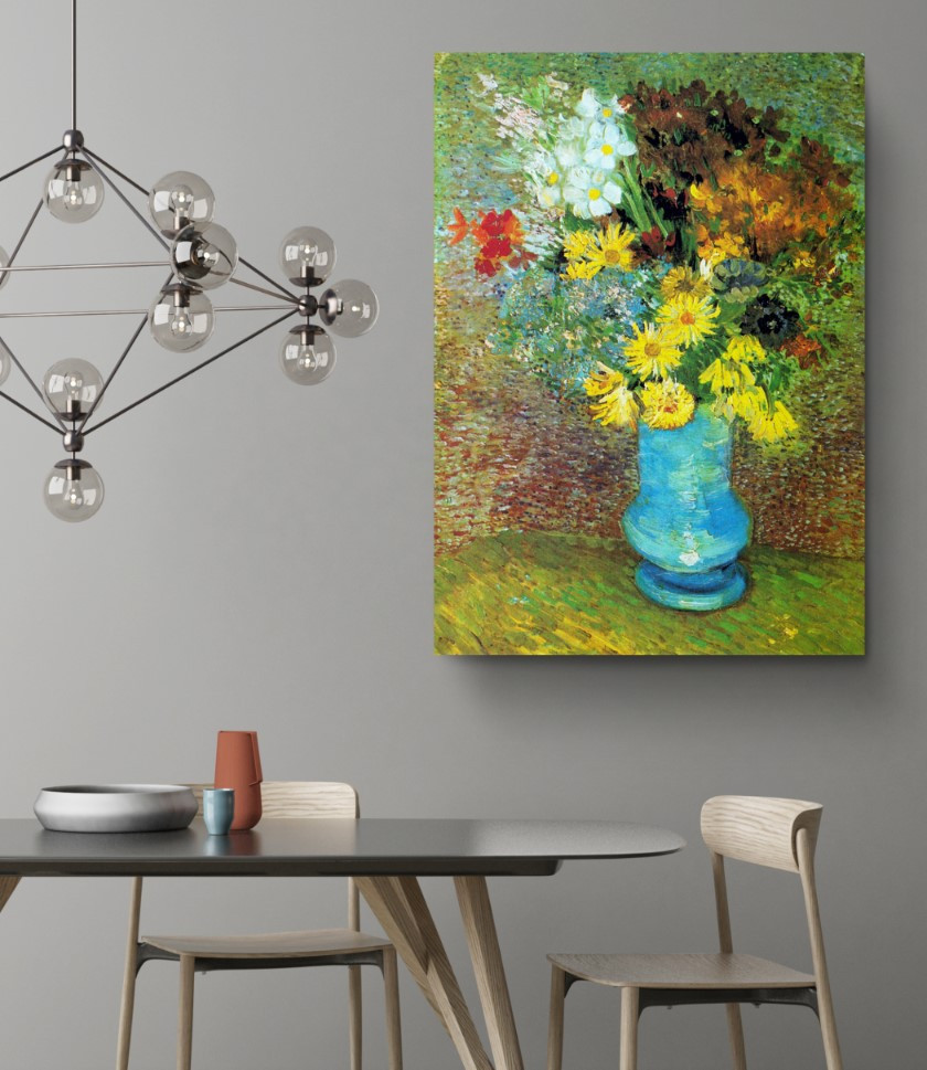 Vase With Anemone Reproduction Vincent Van Gogh Canvas Print Wall Art