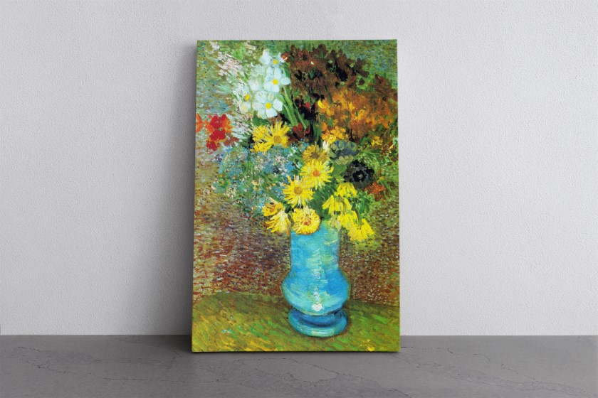Vase With Anemone Reproduction Vincent Van Gogh Canvas Print Wall Art
