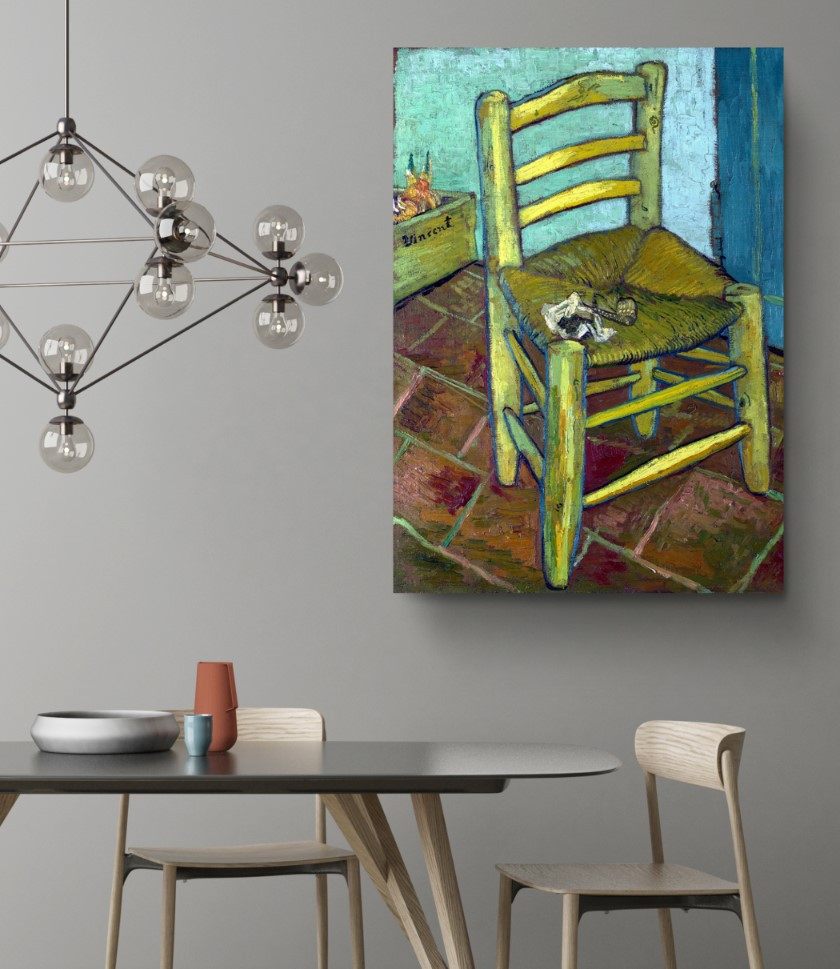 Vincent's Chair 1888 Reproduction Vincent Van Gogh Canvas Print Wall Art
