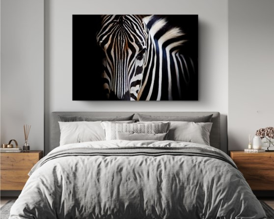 Zebra Canvas Print Zebra Animal Canvas Print Wall Art Home Decoration