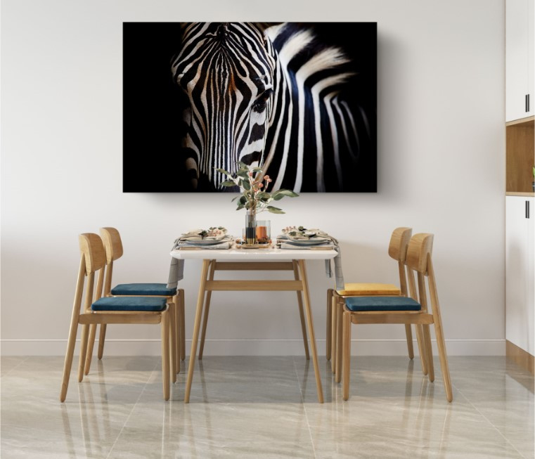 Zebra Canvas Print Zebra Animal Canvas Print Wall Art Home Decoration