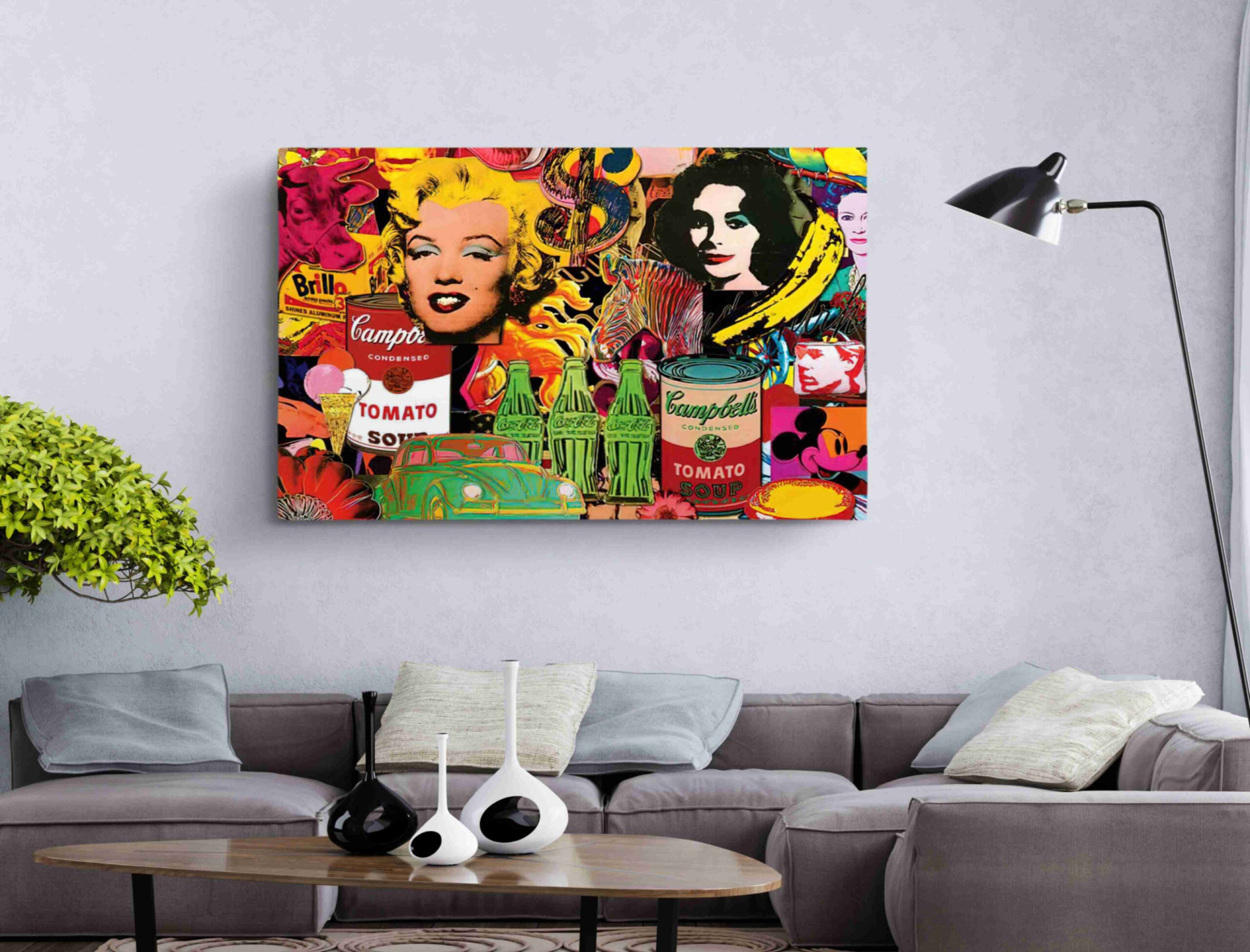 Vintage Old Times Banksy Graffiti Blonde Bombshell Canvas Print