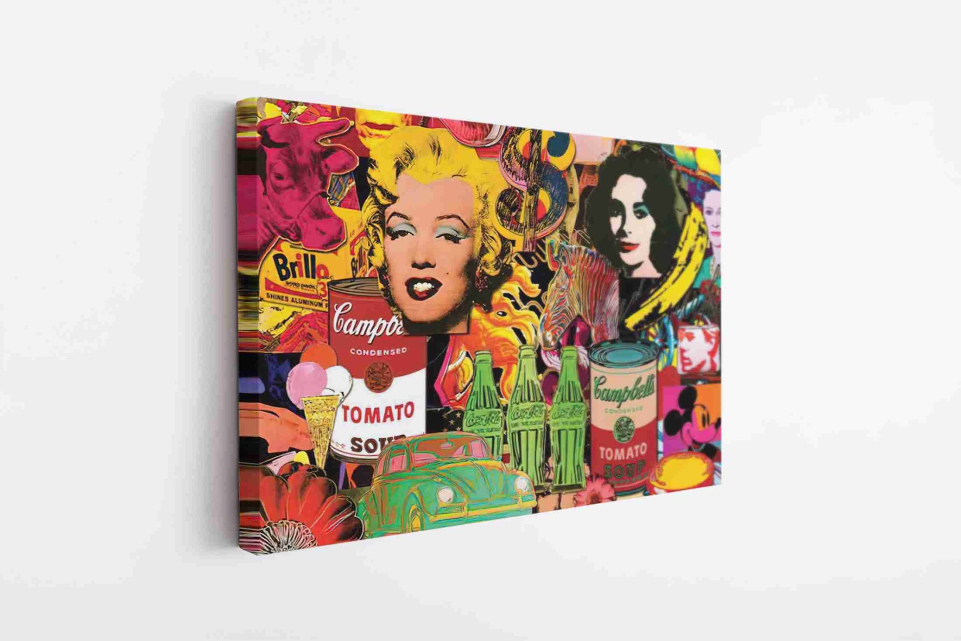 Vintage Old Times Banksy Graffiti Blonde Bombshell Canvas Print