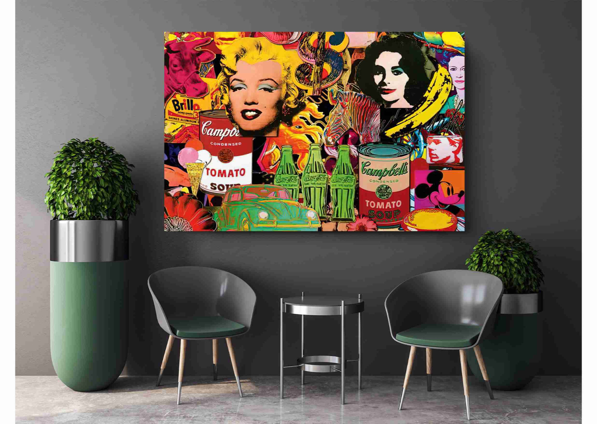 Vintage Old Times Banksy Graffiti Blonde Bombshell Canvas Print