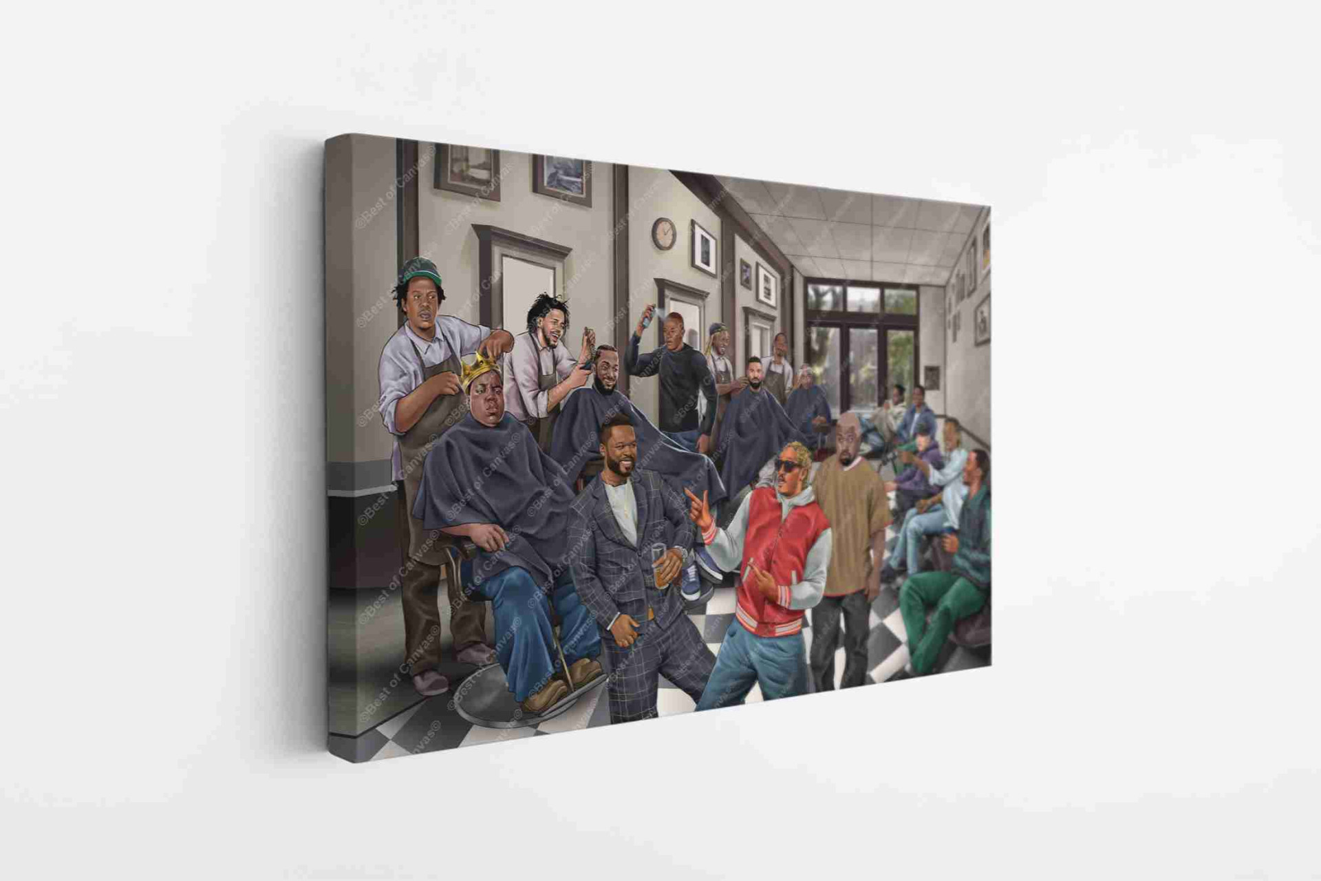 Barber Shop Rapper Artists Rap Hip Hop Music Canvas Print Wall Art