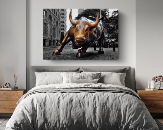 Charging Bull New York Canvas Print City Wall Art Home Decoration