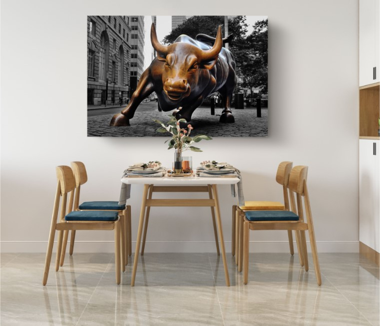Charging Bull New York Canvas Print City Wall Art Home Decoration